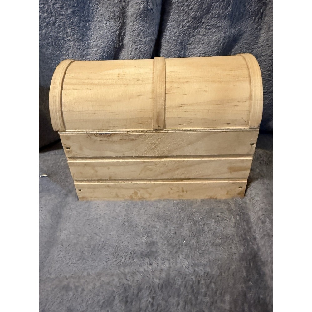 wooden treasure chest piggy bank or money box